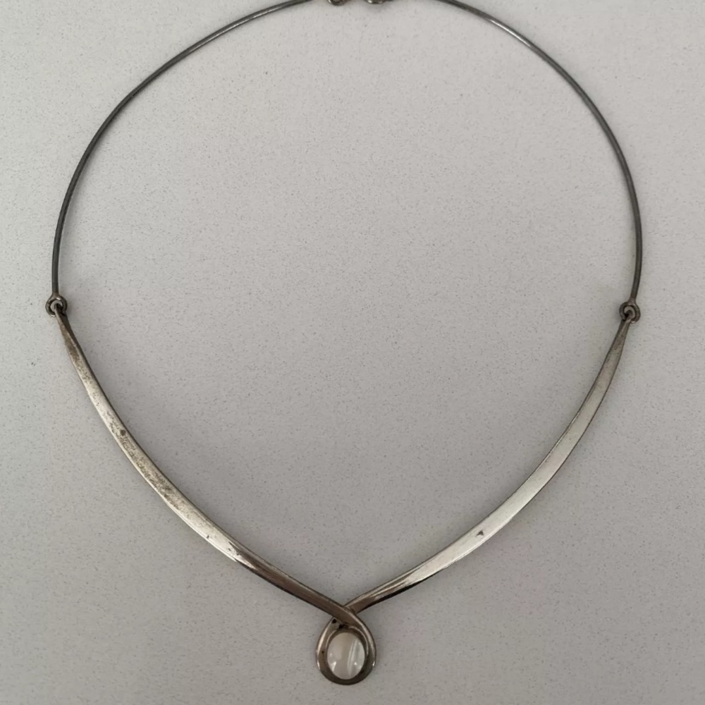 925 Silver Necklace With Stone